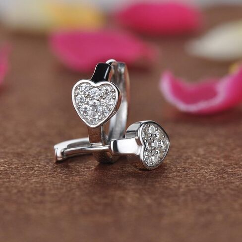 أقراط Infinite U Huggie من الفضة الإسترليني عيار 925 صغيرة للنساء والفتيات in Kuwait