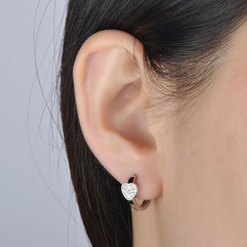 أقراط Infinite U Huggie من الفضة الإسترليني عيار 925 صغيرة للنساء والفتيات in Kuwait