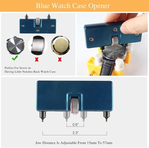 مجموعة ادوات اصلاح الساعات من بينليف، فتاحة هيكل ساعة قابلة للتعديل، مزيل ظهر الساعة، مجموعة ادوات استبدال بطارية الساعة لأنواع مختلفة من الساعات (12 قطعة) in Kuwait
