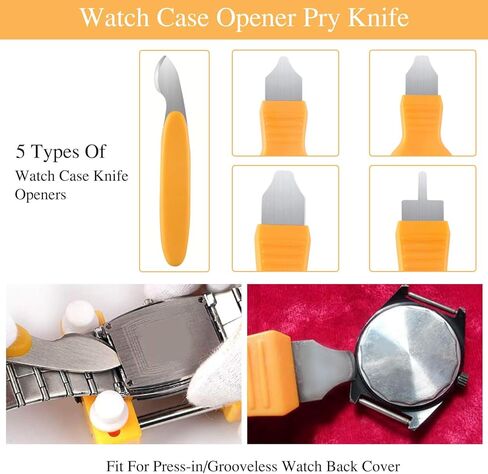 مجموعة ادوات اصلاح الساعات من بينليف، فتاحة هيكل ساعة قابلة للتعديل، مزيل ظهر الساعة، مجموعة ادوات استبدال بطارية الساعة لأنواع مختلفة من الساعات (12 قطعة) in Kuwait