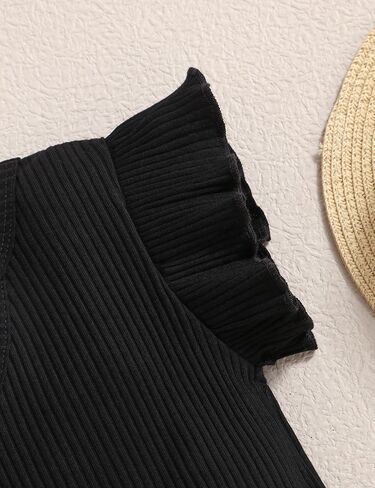 oklady Girl's Summer 2 Piece Outfits Short Sleeve T-shirt Top and Cute Pattern, Floral Short Sets Girls Outfits in Kuwait