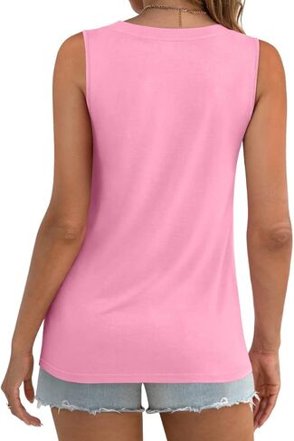 قمصان بدون أكمام صيفية للسيدات من Anydoll كاجوال فضفاضة برقبة دائرية ملتوية من الأمام in Kuwait