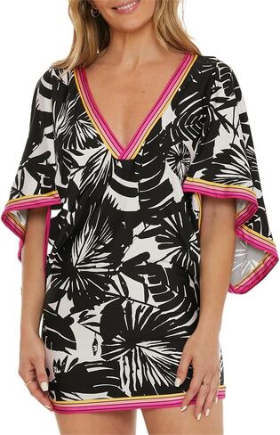 Trina Turk Women's Standard Lennox Swim Dress, Deep V-Neck, Beach Cover Ups in Saudi Arabia