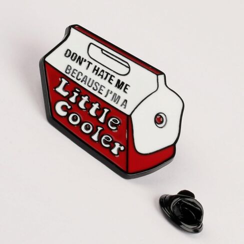 (2PCS) "Don't Hate Me Because I'm a Little Cool" Words Enamel Pin - Cute Cartoon Socially Awkward Badge for Bag, Clothes, & Lapel - Funny Punk Jewelry & Cooler Brooch Gifts for Men, Women, Adults in Saudi Arabia