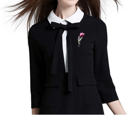 دبابيس بروش زهرة التوليب المينا الأنيقة، AILUOR موضة أوبال كريستال حجر الراين زهرة الصدار وشاح دبابيس مجوهرات اكسسوارات الملابس باقة دبابيس للعرائس النساء فتاة الزفاف زي in Kuwait