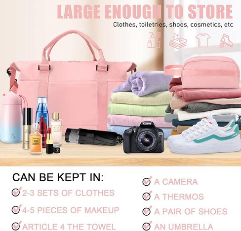 Weekender Bag for Women Sports Tote Gym Bag, Hospital Bag for Labor and Delivery Overnight Bags for Women in Kuwait