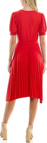 Sharagano Women's Monaco Stretch Ity Dress with Pleated Sharkbite Skirt in Saudi Arabia