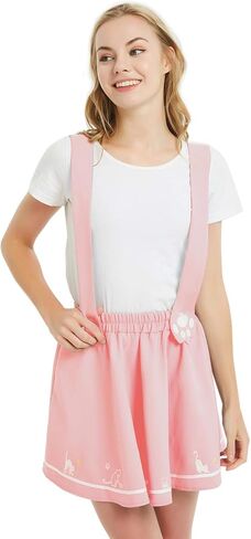 تنورة قصيرة نسائية بطيات مطرزة على شكل مخلب القطة الجميلة من Futurino مع 2 حمالة in Kuwait