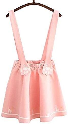 تنورة قصيرة نسائية بطيات مطرزة على شكل مخلب القطة الجميلة من Futurino مع 2 حمالة in Kuwait