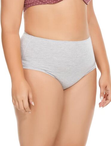 LIQQY Women's 4 Pack Combed Cotton Lace Coverage Full Rise Seamless Brief Panty Underwear in Saudi Arabia