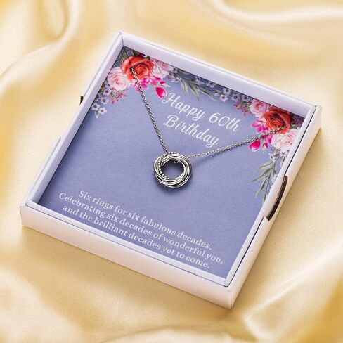 BalaBelle Birthday Gifts for Women, 30th 40th 50th 60th 70th 80th 90th Birthday Gifts for Women Friends, Happy Birthday Necklace 925 Sterling Silver Circle Necklace, Birthday Jewelry for Women in Saudi Arabia