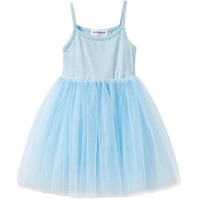 Mud Kingdom Little Girls Tulle Dress Tutu Strap Sparkly Princess Summer Sleeveless Casual Mesh Sundress A-line in Kuwait