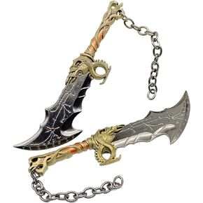 مجموعة حقائب الظهر الكلاسيكية من كراتوس بتصميم سلاح فوضوي بلانت معدني صغير بتصميم سيف كراتوس لألعاب الفيديو، قلادة فضية وفضية صغيرة in Kuwait