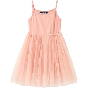 LittleSpring Girls Spaghetti Strap Sparkly Tulle Sleeveless Dress in Kuwait