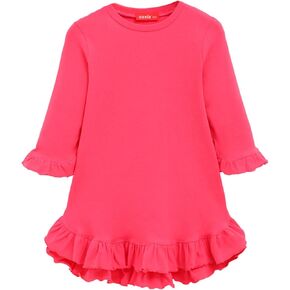 Red Dress for Girls Toddler Long Sleeve Christmas Casual Holiday Dresses
