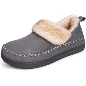 شبشب منزلي من HomeTop للنساء مصنوع من الجلد السويدي الغامض وبطانة من إسفنج ميموري فوم للكاحل in Kuwait