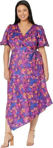 Little Mistress Viola Dress Purple Leaf Print 18 in Saudi Arabia