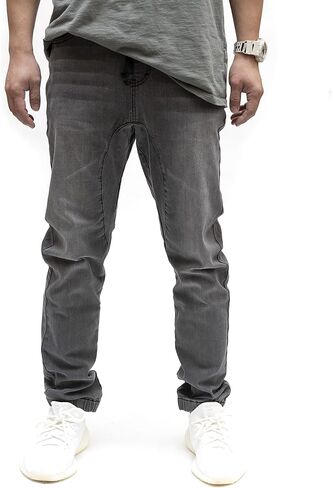 Americano Men's Drop Crotch Jogger Twill Pants in Saudi Arabia
