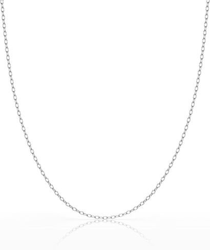 قلادة سلسلة كبل إيطالية من الفضة الإسترلينية من Bling For Your Buck للنساء والفتيات، سلسلة رقيقة جدًا وأنيقة 1.2 مم، مقاسات 14 بوصة - 36 بوصة in Kuwait