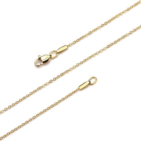AmyRT Jewelry 1.2mm Titanium Steel Black Gold Silver Cable Chain Necklaces for Women 16 to 30 Inches in Saudi Arabia