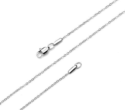 AmyRT Jewelry 1.2mm Titanium Steel Black Gold Silver Cable Chain Necklaces for Women 16 to 30 Inches in Saudi Arabia