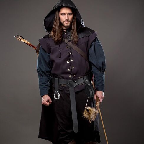 مجموعة أزياء عصر النهضة الهالوين من Magibag مكونة من 3 قطع من حزام الفايكنج في القرون الوسطى وحزام من الجلد الصناعي في العصور الوسطى وحزام للمشي لمسافات طويلة لإكسسوارات عصر النهضة in Kuwait