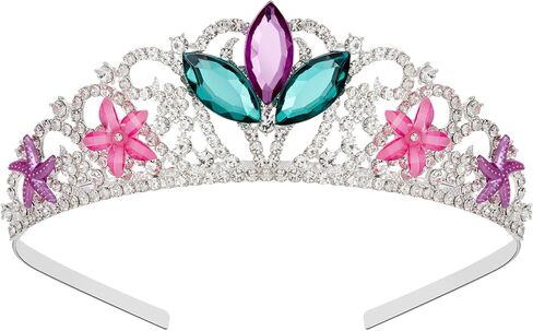 SWEETV Mermaid Crown Princess Tiaras for Girls Little Mermaid Kids Tiara Headband for Birthday Cosplay Party Gift in Saudi Arabia