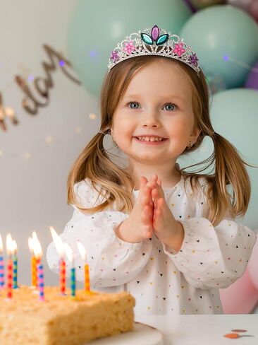 SWEETV Mermaid Crown Princess Tiaras for Girls Little Mermaid Kids Tiara Headband for Birthday Cosplay Party Gift in Saudi Arabia