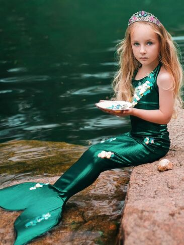 SWEETV Mermaid Crown Princess Tiaras for Girls Little Mermaid Kids Tiara Headband for Birthday Cosplay Party Gift in Saudi Arabia