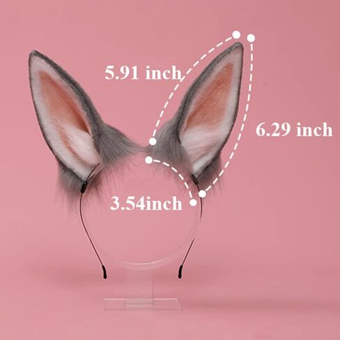 VIGVAN Handmade Rabbit Ears Cute Animal Ears Lolita Rabbit Ear Headband in Saudi Arabia