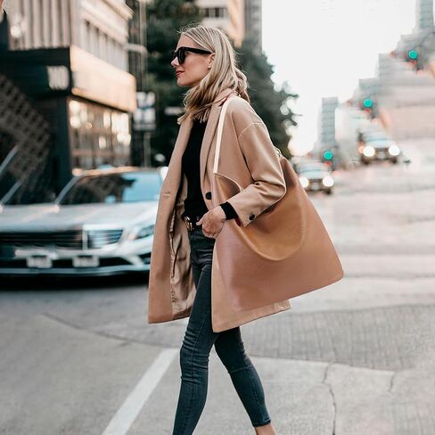 Hobo Bags for Women, Reversible Large Shoulder Purses Vintage Ultra Soft Foldable Shoulder Slouchy Handbags with Coin Purse in Saudi Arabia