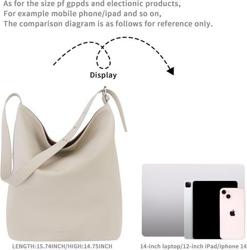 Hobo Bags for Women, Reversible Large Shoulder Purses Vintage Ultra Soft Foldable Shoulder Slouchy Handbags with Coin Purse in Saudi Arabia
