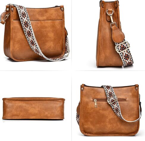 حقائب كروس للنساء من الجلد وحقائب يد مكونة من قطعتين مع حقيبة كتف عصرية بحزام جيتار ملون in Kuwait