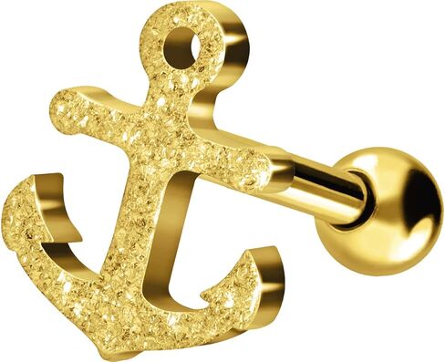 PIERCINGLINE 16G Surgical steel 316L ear piercing jewelry | ANCHOR | Helix Tragus Cartilage Stud earring in Saudi Arabia