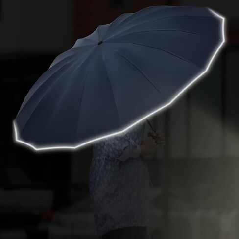 مظلات سفر مدمجة من Mersuii للمطر، مظلة عكسية قابلة للطي، 16 ضلع، مظلة غولف أوتوماتيكية مفتوحة ومغلقة مضادة للأشعة فوق البنفسجية in Kuwait