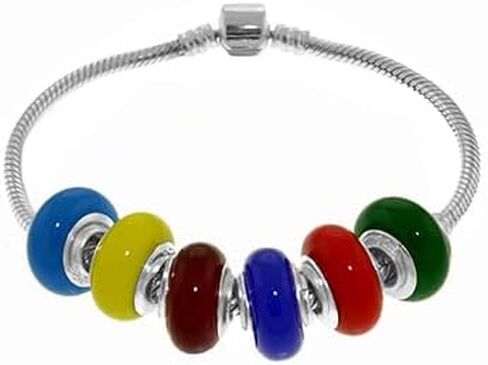 Galaxy Gold GG Genuine Murano Glass Charm Fit Pandora Charm Bracelets,925 Sterling Silver Colored Swirl Rainbow Holliday Light Blue Charm Original Glass Bead for Bracelet and Necklace in Saudi Arabia