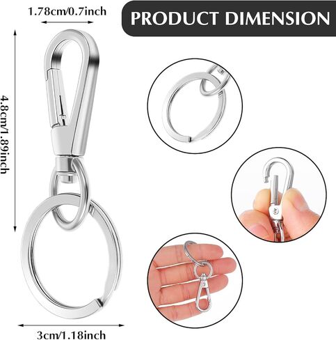 TIESOME 4 قطع معدنية سلسلة المفاتيح حلقة تسلق كليب كيرينغ مفتاح حلقة سلسلة مقاطع هوك حامل منظم لمفاتيح السيارة مكتشف سلسلة المفاتيح المشابك مفتاح سلسلة حلقة رئيسية للرجال النساء in Kuwait