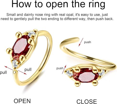 Drperfect 9Pcs 20G Nose Ring Hoop Stainless Steel Paved CZ Cartilage Earrings Hoop Nose Piercing Jewelry for Women Men Silver Gold Rose Gold Black Nose Ring Hoop in Saudi Arabia