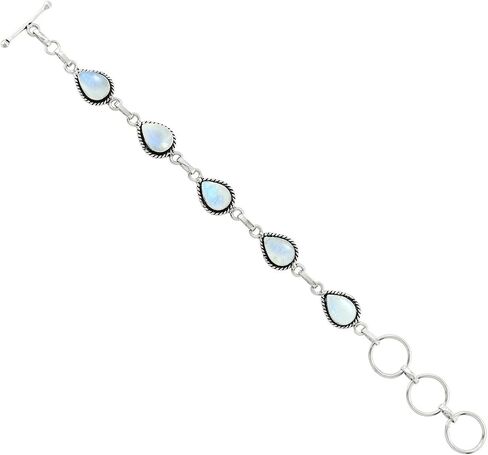 8.65 Cts South Western Native American Style Pear Shape Natural Gemstones Toggle Bracelet For Women, Handmade Birthstone Bracelet For Women Jewelry Gifts For Her Wife Women Sister Girfriend in Saudi Arabia