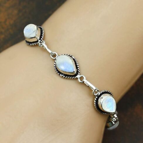 8.65 Cts South Western Native American Style Pear Shape Natural Gemstones Toggle Bracelet For Women, Handmade Birthstone Bracelet For Women Jewelry Gifts For Her Wife Women Sister Girfriend in Saudi Arabia