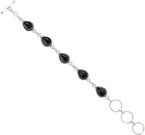 8.65 Cts South Western Native American Style Pear Shape Natural Gemstones Toggle Bracelet For Women, Handmade Birthstone Bracelet For Women Jewelry Gifts For Her Wife Women Sister Girfriend in Saudi Arabia