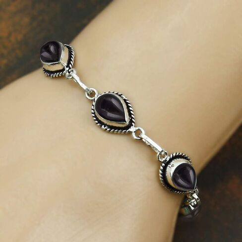 8.65 Cts South Western Native American Style Pear Shape Natural Gemstones Toggle Bracelet For Women, Handmade Birthstone Bracelet For Women Jewelry Gifts For Her Wife Women Sister Girfriend in Saudi Arabia