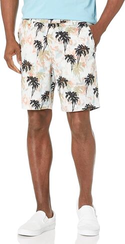 BOSS Men's Tropical Print Cotton Blend Shorts in Kuwait