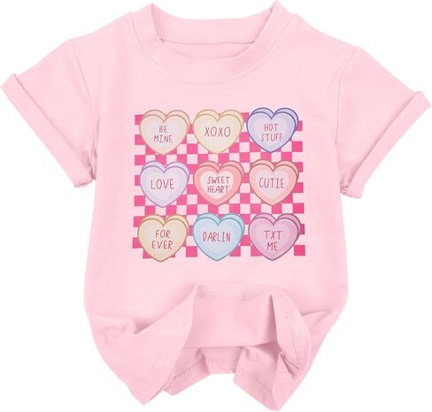MOUSYA Mommy and Me Valentine Shirts Love Heart XOXO Funny Conversation Heart Graphic Shirt Mama Mini Valentines Day Outfit in Saudi Arabia