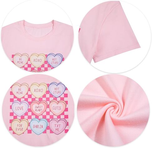 MOUSYA Mommy and Me Valentine Shirts Love Heart XOXO Funny Conversation Heart Graphic Shirt Mama Mini Valentines Day Outfit in Saudi Arabia