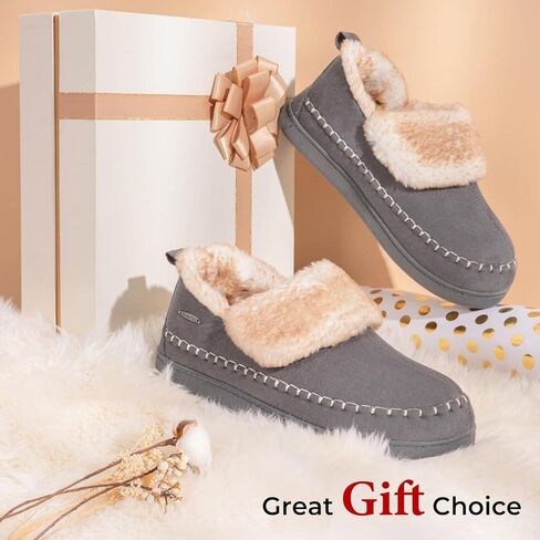 شبشب منزلي من HomeTop للنساء مصنوع من الجلد السويدي الغامض وبطانة من إسفنج ميموري فوم للكاحل in Kuwait