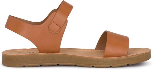 Chariot & Co - Crew - Women's Single Band Strappy Ankle Buckle Fashion Flat Sandals in Saudi Arabia