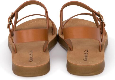 Chariot & Co - Crew - Women's Single Band Strappy Ankle Buckle Fashion Flat Sandals in Saudi Arabia