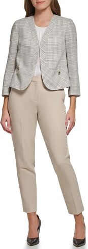 Tommy Hilfiger Women's Plaid Open Front Blazer in Saudi Arabia