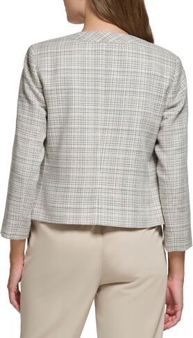 Tommy Hilfiger Women's Plaid Open Front Blazer in Saudi Arabia